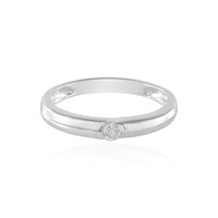 I2 (J) Diamond Silver Ring