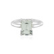 Green Amethyst Silver Ring