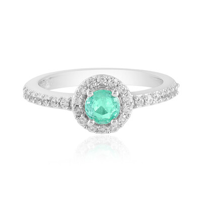 Colombian Emerald Silver Ring