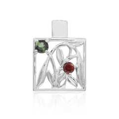 Brazilian Green Tourmaline Silver Pendant (VIENNA 1903)