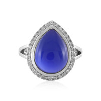 Blue Chalcedony Silver Ring