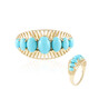 9K Sleeping Beauty Turquoise Gold Ring (Ornaments by de Melo)