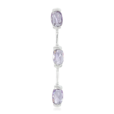 Unheated Ceylon Purple Sapphire Silver Pendant