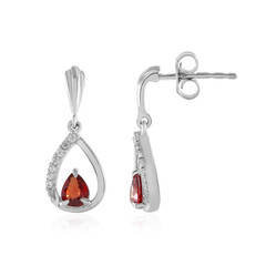 Tanzanian Ruby Silver Earrings