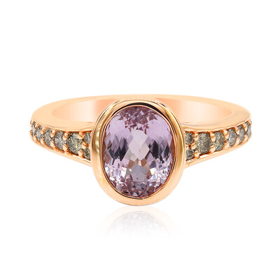 14K Patroke Kunzite Gold Ring (Annette)