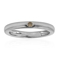 I2 Champagne Diamond Silver Ring