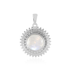 Rainbow Moonstone Silver Pendant