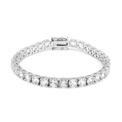 White Topaz Silver Bracelet