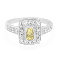 Yellow Beryl Silver Ring