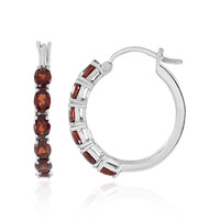 Mozambique Garnet Silver Earrings