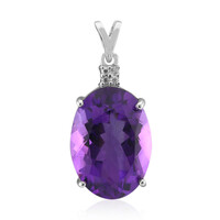 Zambian Amethyst Silver Pendant