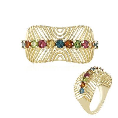 9K Brazilian Pink Tourmaline Gold Ring (Ornaments by de Melo)