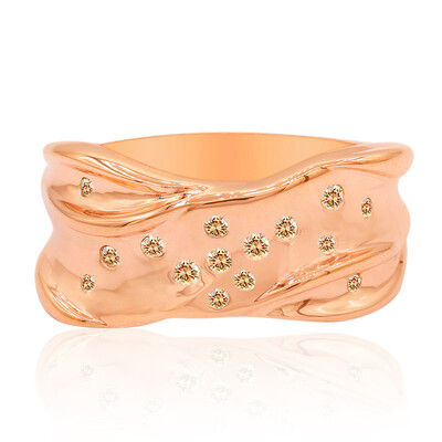 9K SI1 Argyle Rose De France Diamond Gold Ring (Annette)