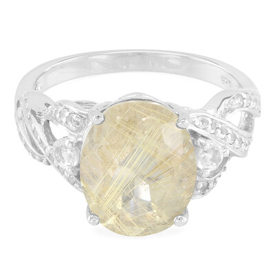 Rutile Quartz Silver Ring