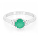 Green Chalcedony Silver Ring