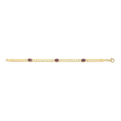 Burmese Ruby Silver Bracelet