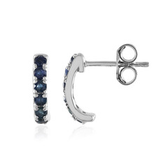 Blue Sapphire Silver Earrings