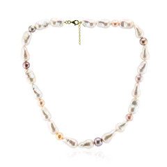 White Freshwater Pearl Silver Necklace (TPC)