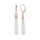 White Chalcedony Silver Earrings (KM by Juwelo)