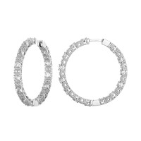 White Topaz Silver Earrings