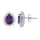 Moroccan Amethyst Silver Earrings