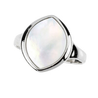 Mother of Pearl Silver Ring