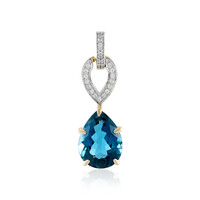 9K London Blue Topaz Gold Pendant (SUHANA)