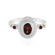 Mozambique Garnet Silver Ring (Granulieren)