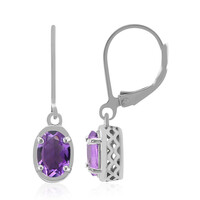 Amethyst Silver Earrings