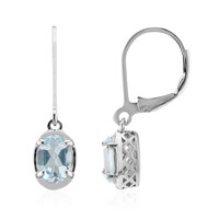 Sky Blue Topaz Silver Earrings