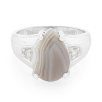 Botswana Agate Silver Ring