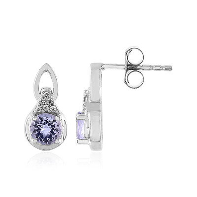 Unheated Tanzanite Silver Earrings