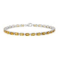 Honey Quartz Silver Bracelet