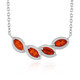 Mexican Fire Opal Silver Necklace