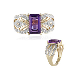 9K Zambian Amethyst Gold Ring (SUHANA)