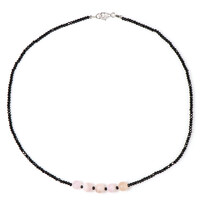 Black Spinel Silver Necklace