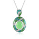 Green Chalcedony Silver Necklace (Adela Silber)