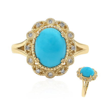 10K Sleeping Beauty Turquoise Gold Ring