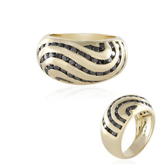 9K Black Diamond Gold Ring (de Melo)