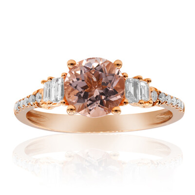 14K AAA Morganite Gold Ring (CIRARI)