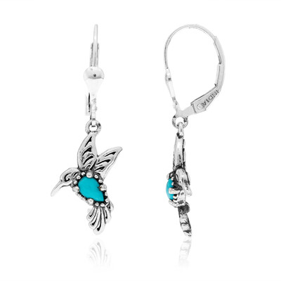 Sleeping Beauty Turquoise Silver Earrings (Desert Chic)