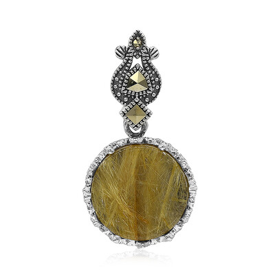 Rutile Quartz Silver Pendant (Annette classic)