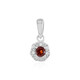 Mozambique Garnet Silver Pendant