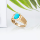 14K Sleeping Beauty Turquoise Gold Ring (CIRARI)