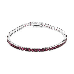 Rhodolite Silver Bracelet