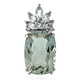 Green Amethyst Silver Pendant