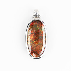 Ammolite Silver Pendant