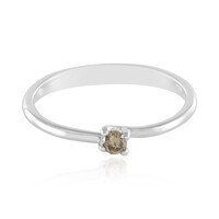 I2 Champagne Diamond Silver Ring