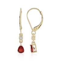 9K Tanzanian Ruby Gold Earrings