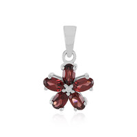 Mozambique Garnet Silver Pendant